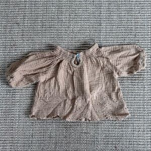Rylee + Cru gauzy eyelet top and bloomers set 0-3 months